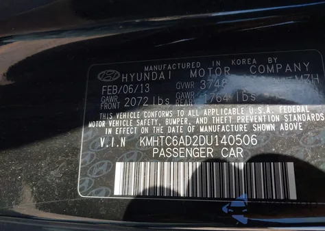 2013 Hyundai Veloster Base W/Gray z USA, uszkodzony, nr VIN KMHTC6AD2DU140506